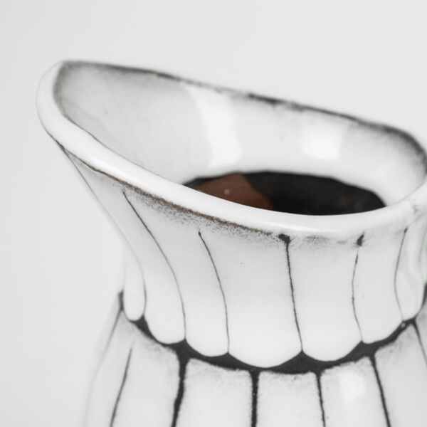Lome White and Black 13-Inch Ceramic Jar, image 4