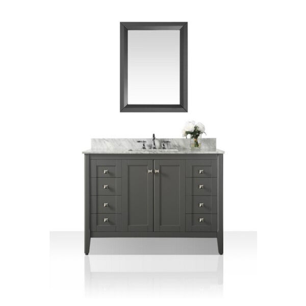 Shelton Sapphire Gray 48-Inch Vanity Console with Mirror, image 1