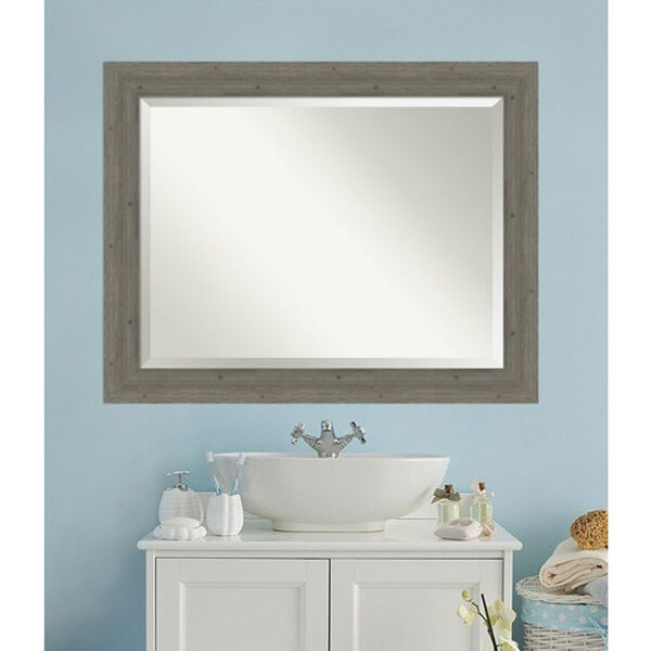 Fencepost Gray 47-Inch Bathroom Wall Mirror, image 4