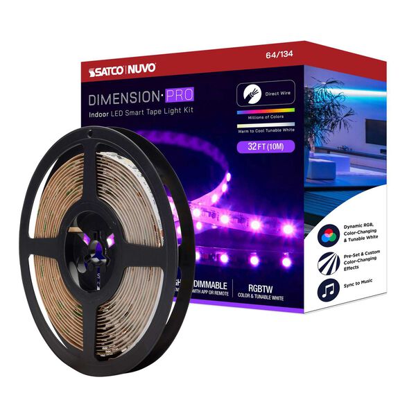 Dimension Pro Tunable White 32-Feet Integrated LED Tape Light Strip with J-Box, image 1