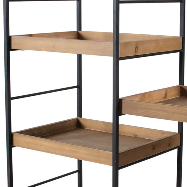 Matte Black 48-Inch Free Standing Shelf, image 3