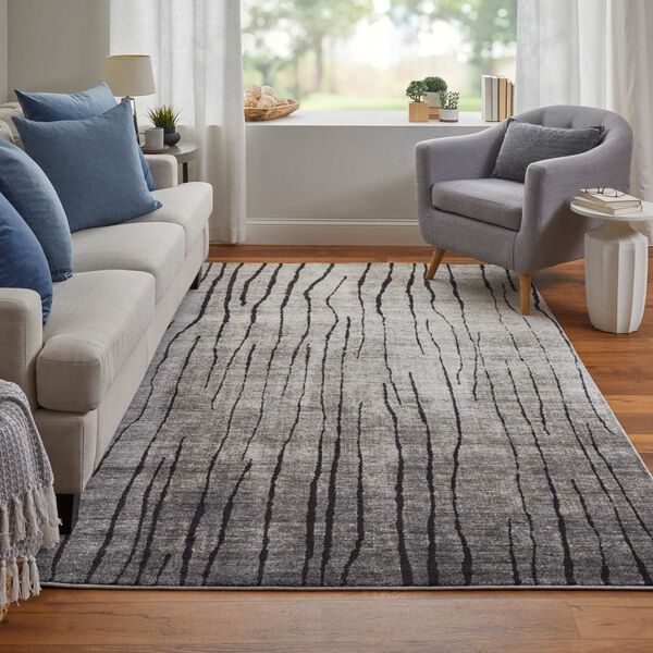 Kano Gray Black Taupe Rectangular 2 Ft. 2 In. x 3 Ft. Area Rug, image 2
