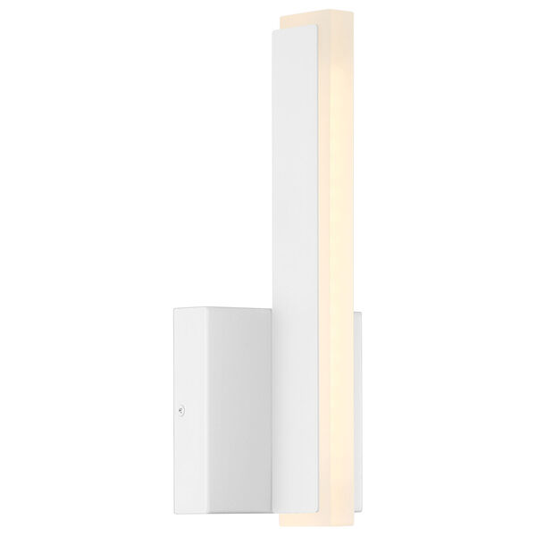 Illume White Rectangular Intergrated LED Wall Sconce, image 1