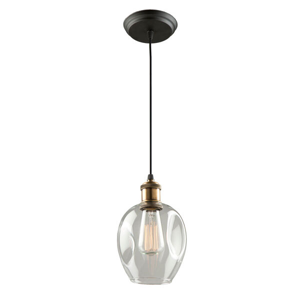 Clearwater Vintage Brass 6-Inch One-Light Mini Pendant, image 1