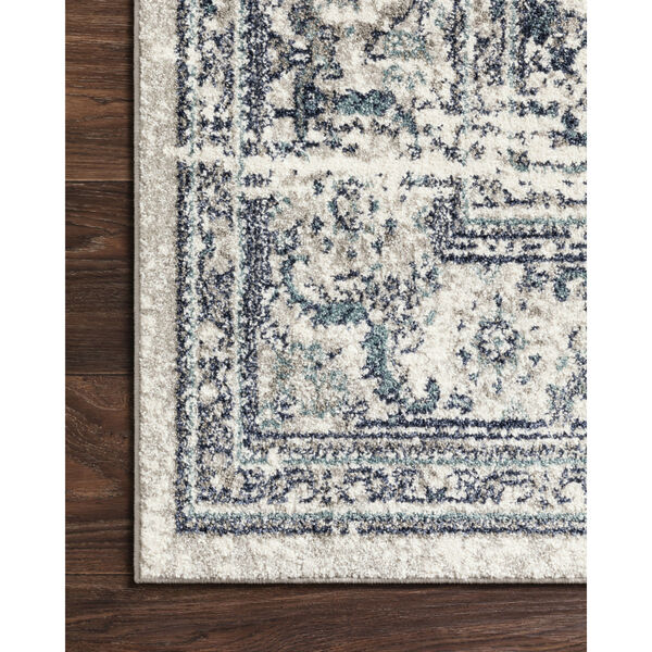 Joaquin Light Green and Blue 5 Ft. 3 In. x 7 Ft. 8 In. Power Loomed Rug, image 3