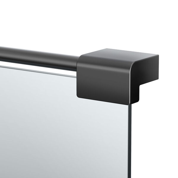 Matte Black Fixed Mount 24-Inch Frameless Rectangle Decor Mirror, image 3