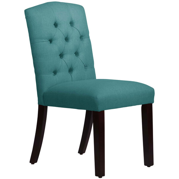 Linen Laguna 39-Inch Tufted Arched Dining Chair, image 1