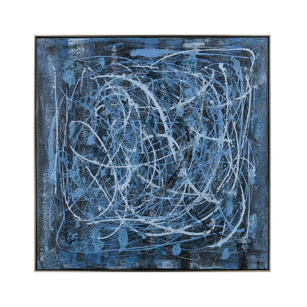 Acrylic Blue Rhythm Framed Wall Art, image 1