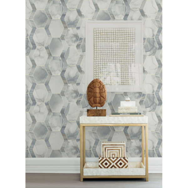 Candice Olson Modern Nature 2nd Edition Blue and Gray Earthbound Wallpaper, image 1