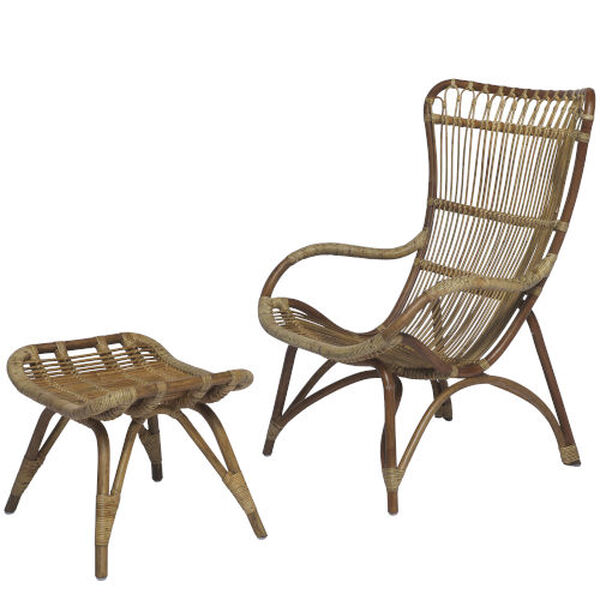 Monet High Back Lounge Chair and Footstool, image 1