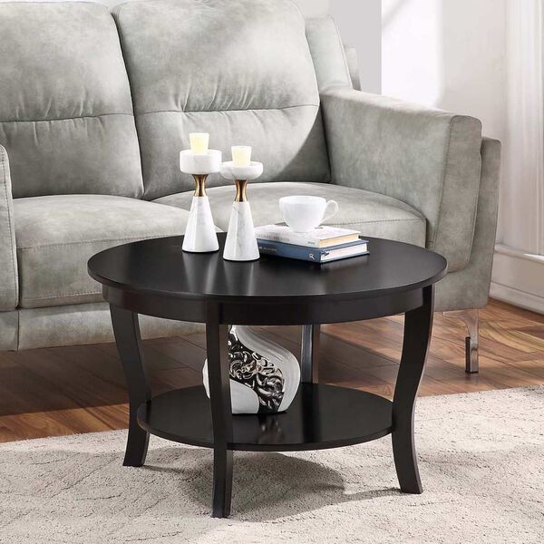 American Heritage Round Coffee Table in Black, image 2