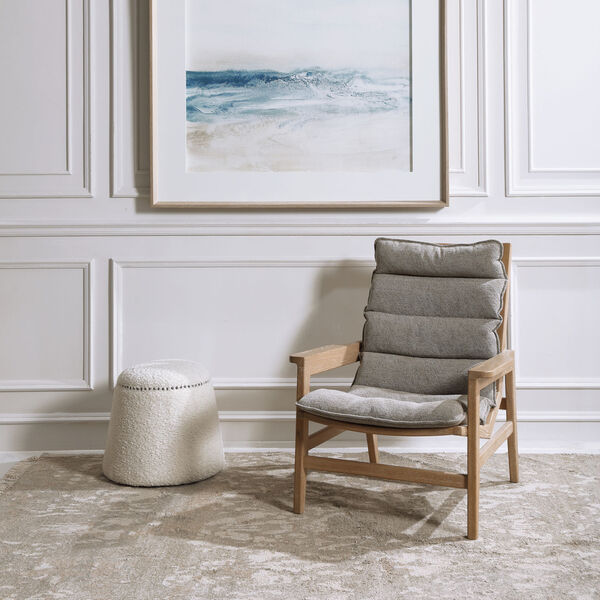 Isola Charcoal and White Accent Chair, image 2