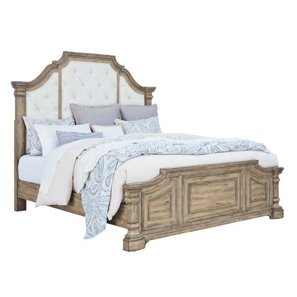Garrison Cove Natural California Upholstered Bed with Panel Footboard, image 6