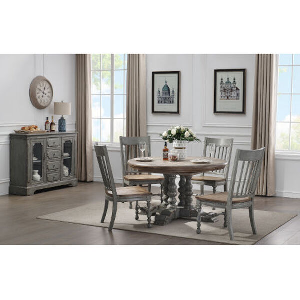 Weston Blue Gray and Cream Dining Chair, Set of 2, image 6