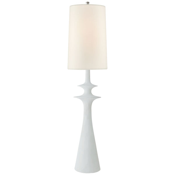 Lakmos Floor Lamp in Plaster White with Linen Shade by AERIN, image 1