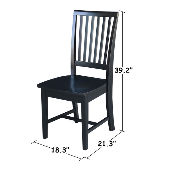Black Mission Side Chair, Set of 2, image 3