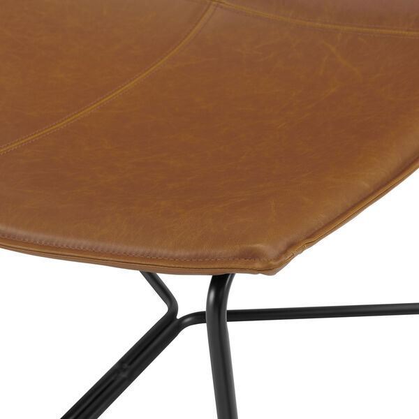 Whiskey Brown and Black Lounge Accent Chair, image 5