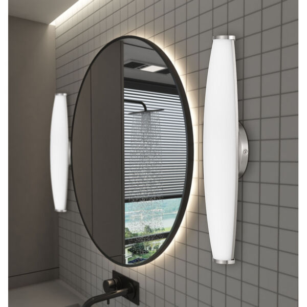 Carmona Brushed Steel 18-Inch LED Bath Vanity, image 2