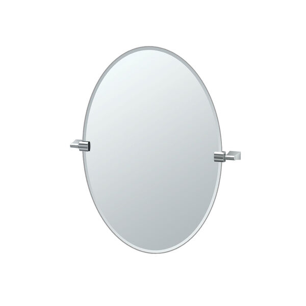 Bleu Chrome Oval Mirror, image 1