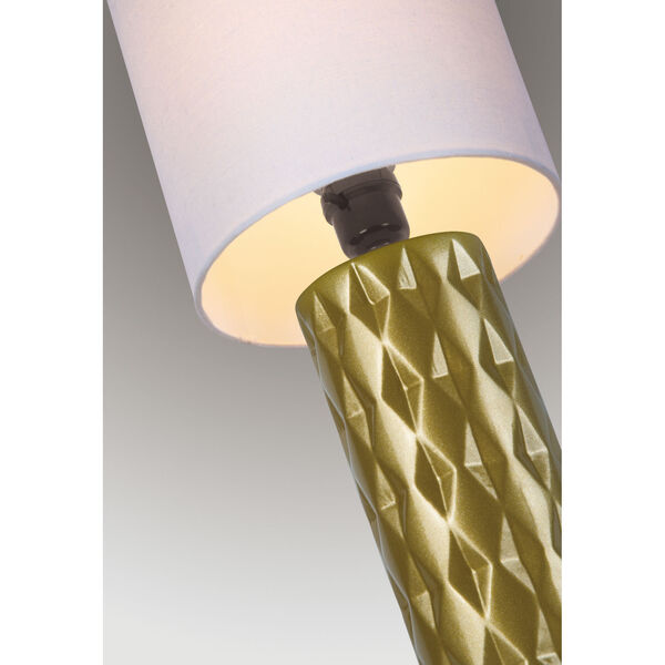 Delta Gold White Linen One-Light Mini Table Lamp, image 2