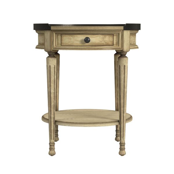 Sampson Antique Beige Side Table with Storage, image 3