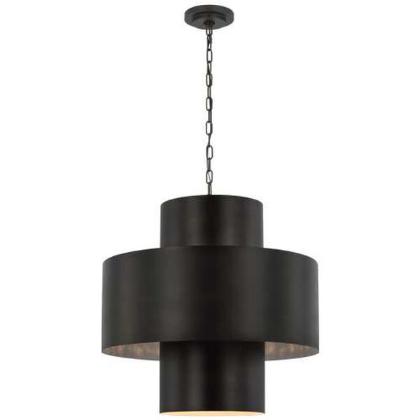 Chalmette Aged Iron 25-Inch Eight-Light Layered Pendant by Julie Neill, image 1