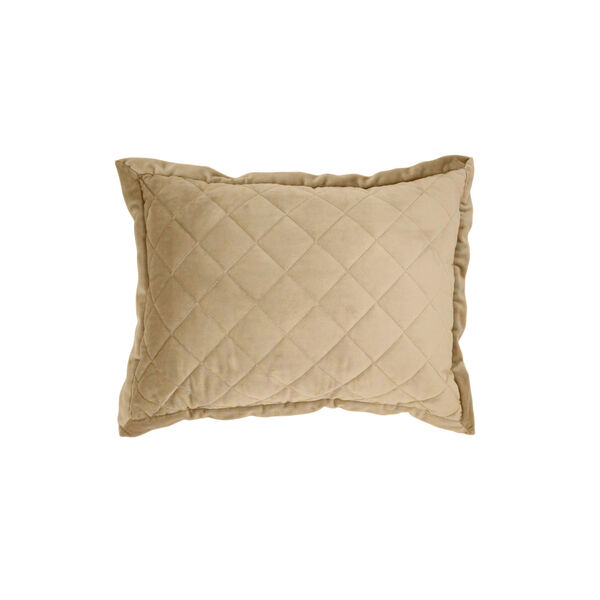 Velvet Diamond Oatmeal 12 In. X 16 In. Quilted Throw Pillow, image 1