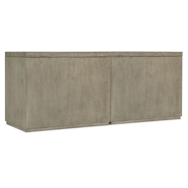 Linville Falls Mink Gray 72-Inch Credenza with Lateral File and Open Desk Cabinet, image 2