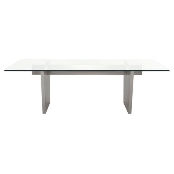 Aiden Clear and Graphite Dining Table, image 2
