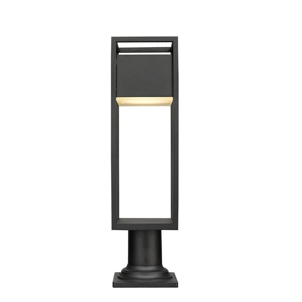Barwick Black 23-Inch One-Light LED Outdoor Pier Mount, image 4