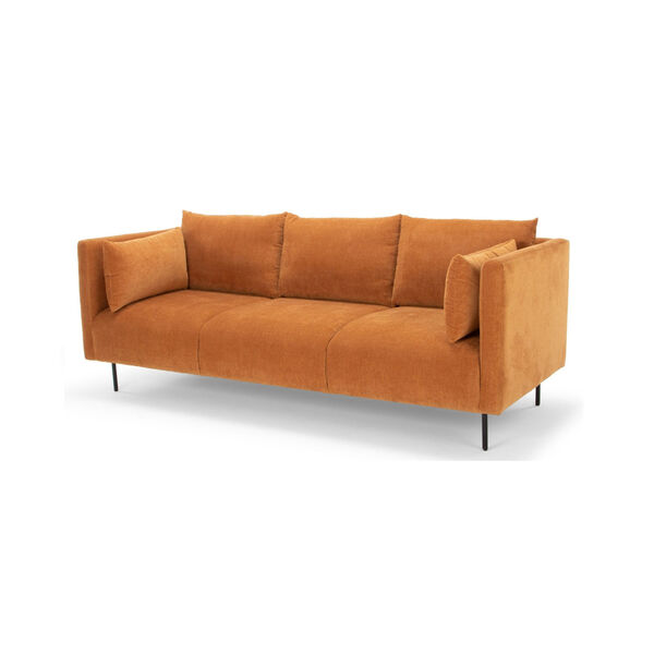 Signature Burnt Orange 82-Inch Sofa with Throw Pillows, image 1