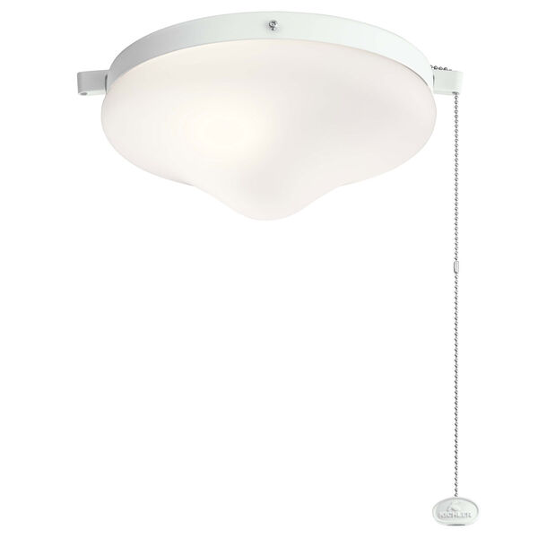 Matte White Two-Light Fan Light Kit, image 1