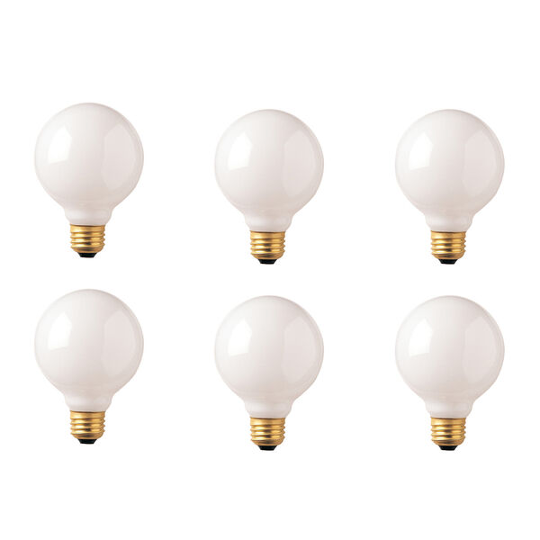 Pack of 12 White Incandescent G30 Standard Base Warm White 150 Lumens Light Bulbs, image 2