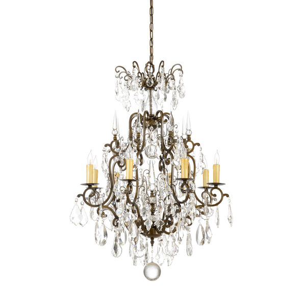 Old Gold Eight-Light Chandelier, image 1