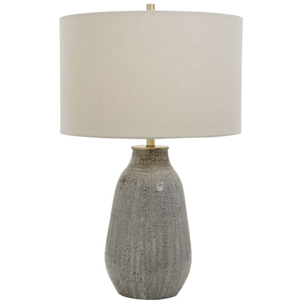 Monacan Gray One-Light Textured Table Lamp, image 1