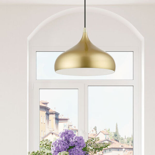 Amador Soft Gold with Polished Brass Accents One-Light Pendant, image 3