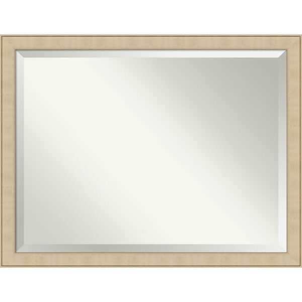 Honey and Silver 44W X 34H-Inch Bathroom Vanity Wall Mirror, image 1