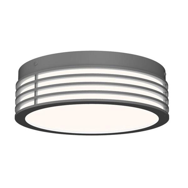 Marue Textured Gray 11-Inch Round LED Flush Mount, image 1