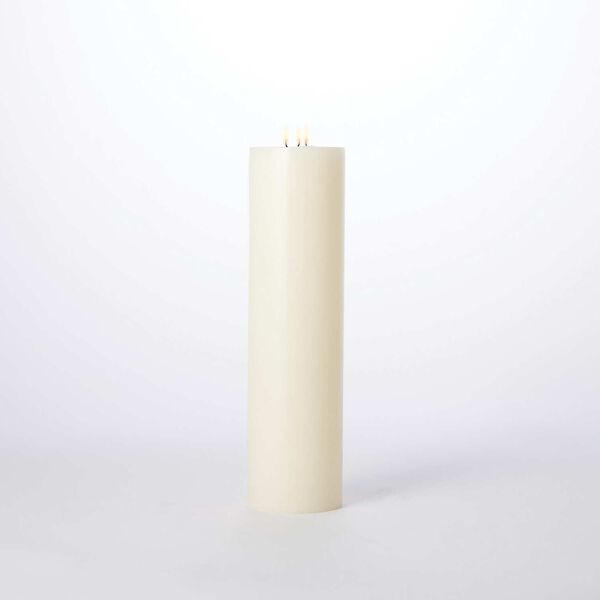 3-Wick Unscented Pillar Candle - 5 x 18, image 1