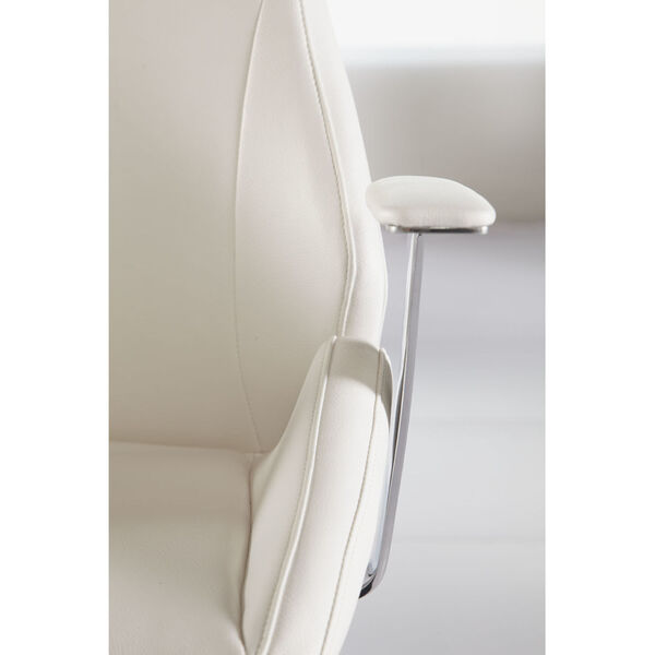 Bergen White 27-Inch Low Back Office Chair, image 6