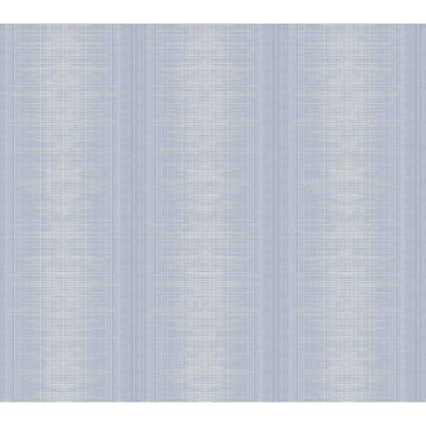 Handpainted  Blue Silk Weave Stripe Wallpaper, image 2