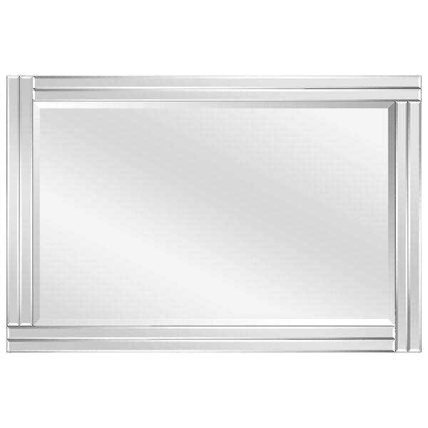 Moderno Clear 36 x 24-Inch Stepped Beveled Rectangle Wall Mirror, image 3