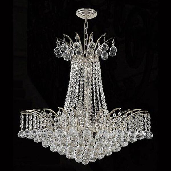 Empire Eight-Light Chrome Finish with Clear-Crystals Chandelier, image 1