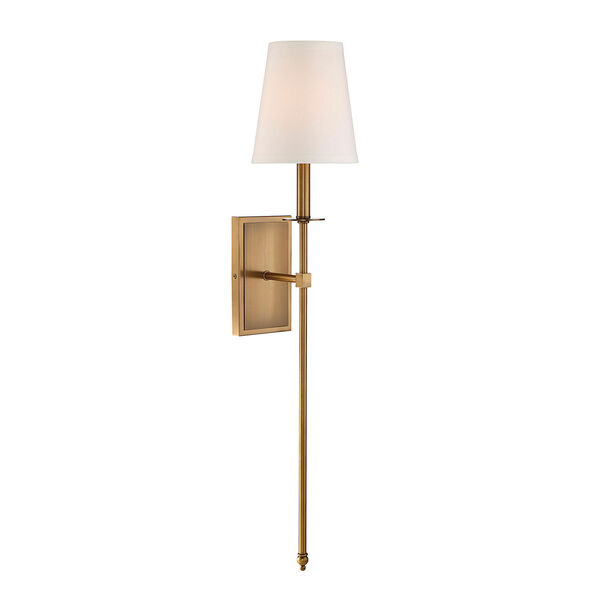 Linden Warm Brass Seven-Inch One-Light Wall Sconce, image 1