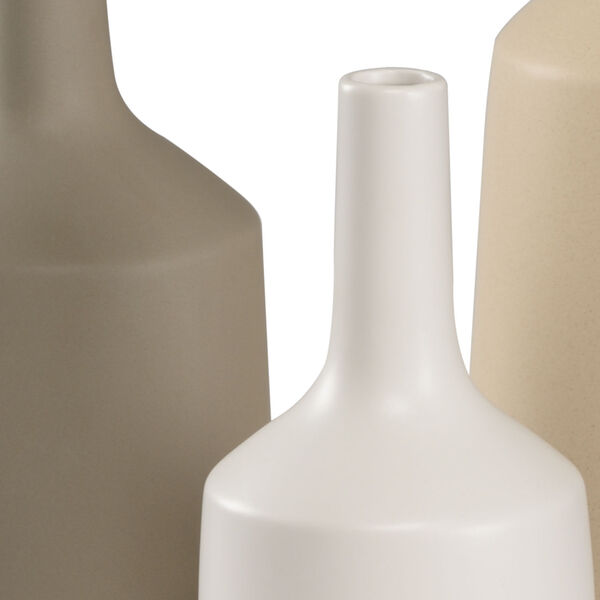 White and Gray  Madsen Vases, Set of 3, image 2