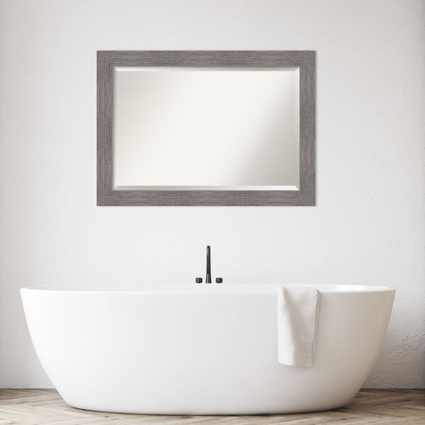 Pinstripe Gray 42W X 30H-Inch Bathroom Vanity Wall Mirror, image 3