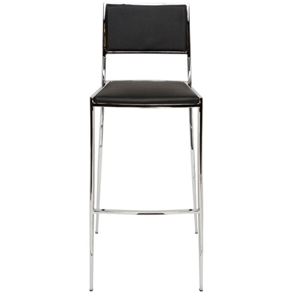 Aaron Black and Silver Counter Stool, image 2