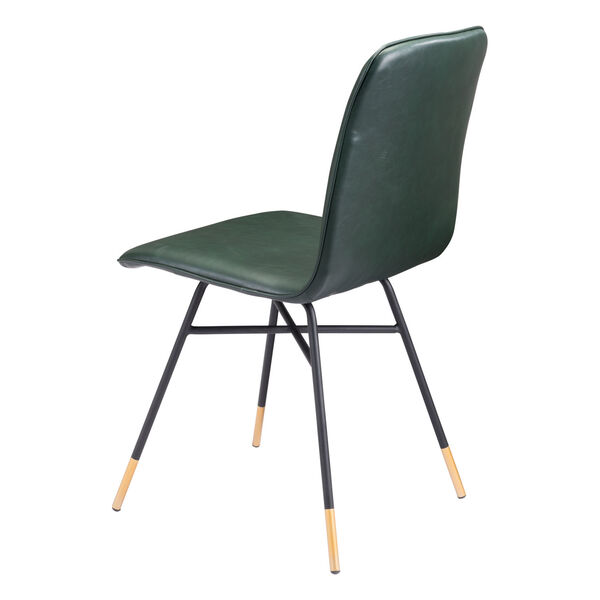 Var Green, Black and Gold Dining Chair, Set of Two, image 6