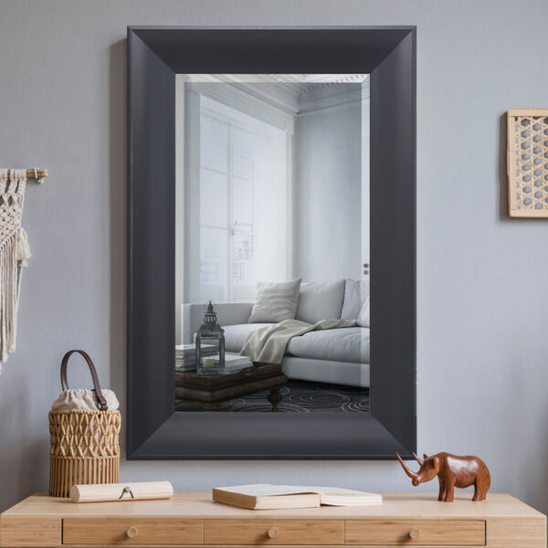 Black 36-Inch Tall Framed Mirror, image 3