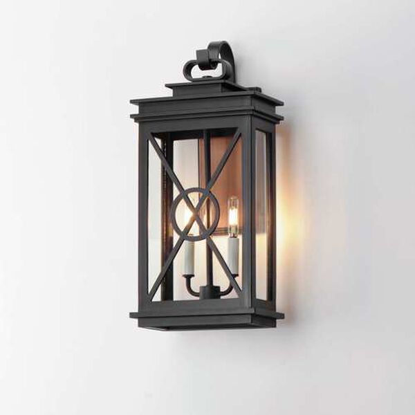 Yorktown VX Black Aged Copper Two-Light Outdoor Wall Sconce, image 4